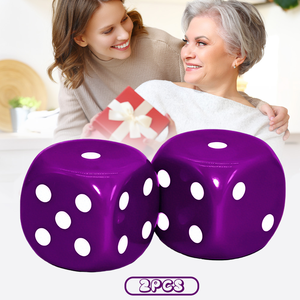 Board Game Dnd - 2pcs Big Purple Dice for Board