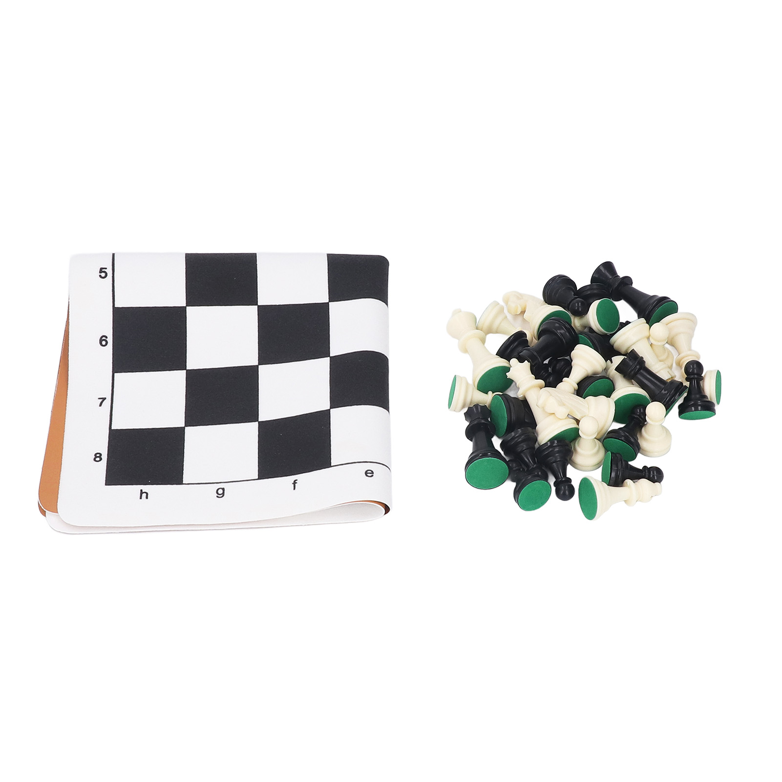Magnetic Travel Chess - International Chess Set Black White Plastic