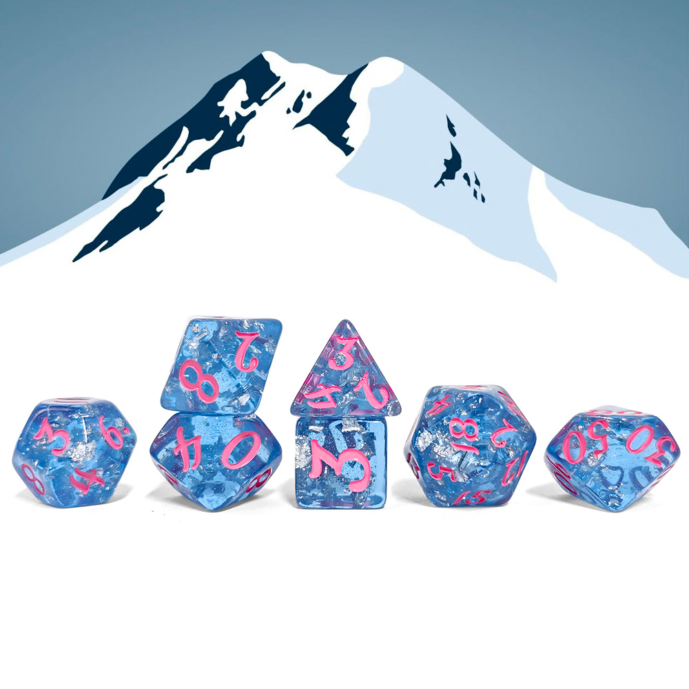 7Pcs/set Blue Color Resin Dice - Board Game Dnd 评论和价格