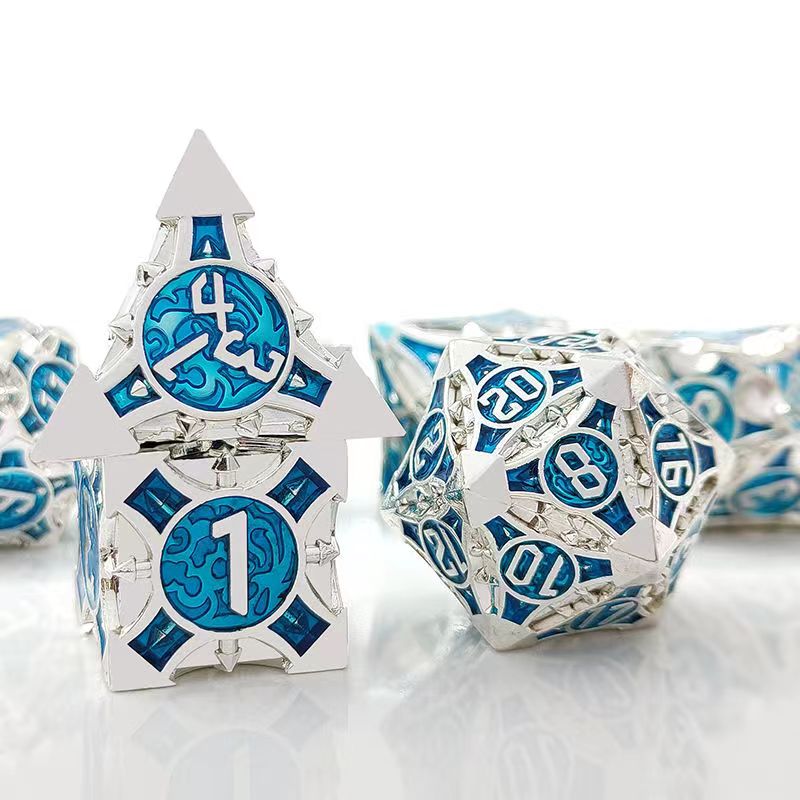 7 Pcs Cosplay D4-D20 DND Brass - Board Game Dnd 评论和价格