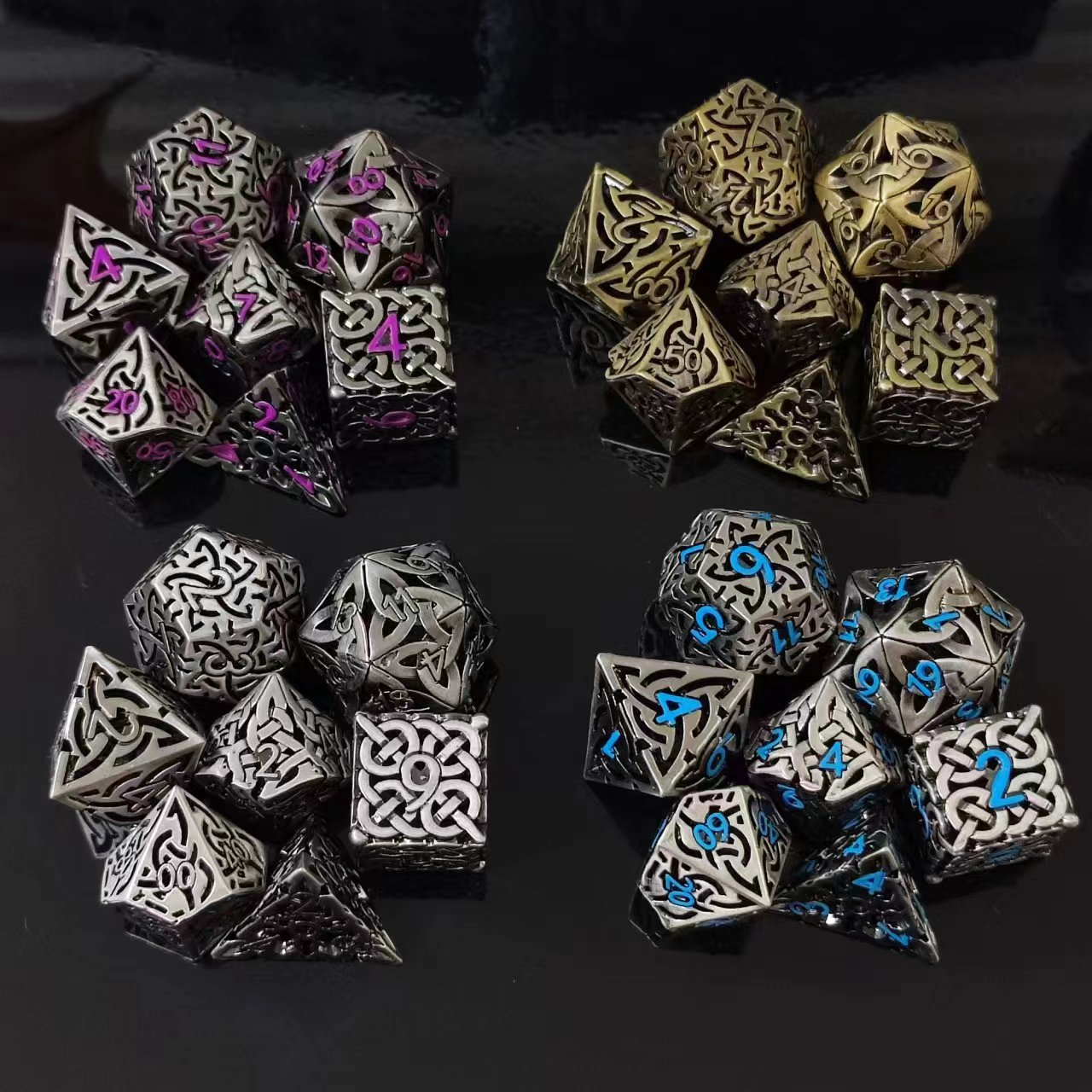 7 Pcs Cosplay D4-D20 DND Brass - Board Game Dnd 评论和价格