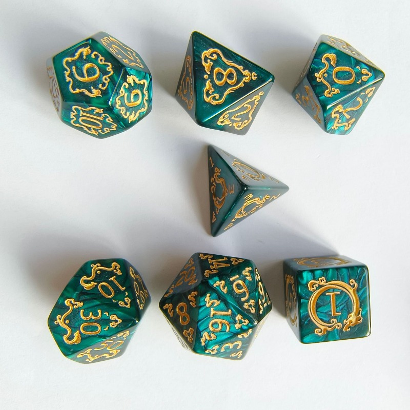 7Pcs Dragon Pattern Polyhedral - Board Game Dnd 评论和价格