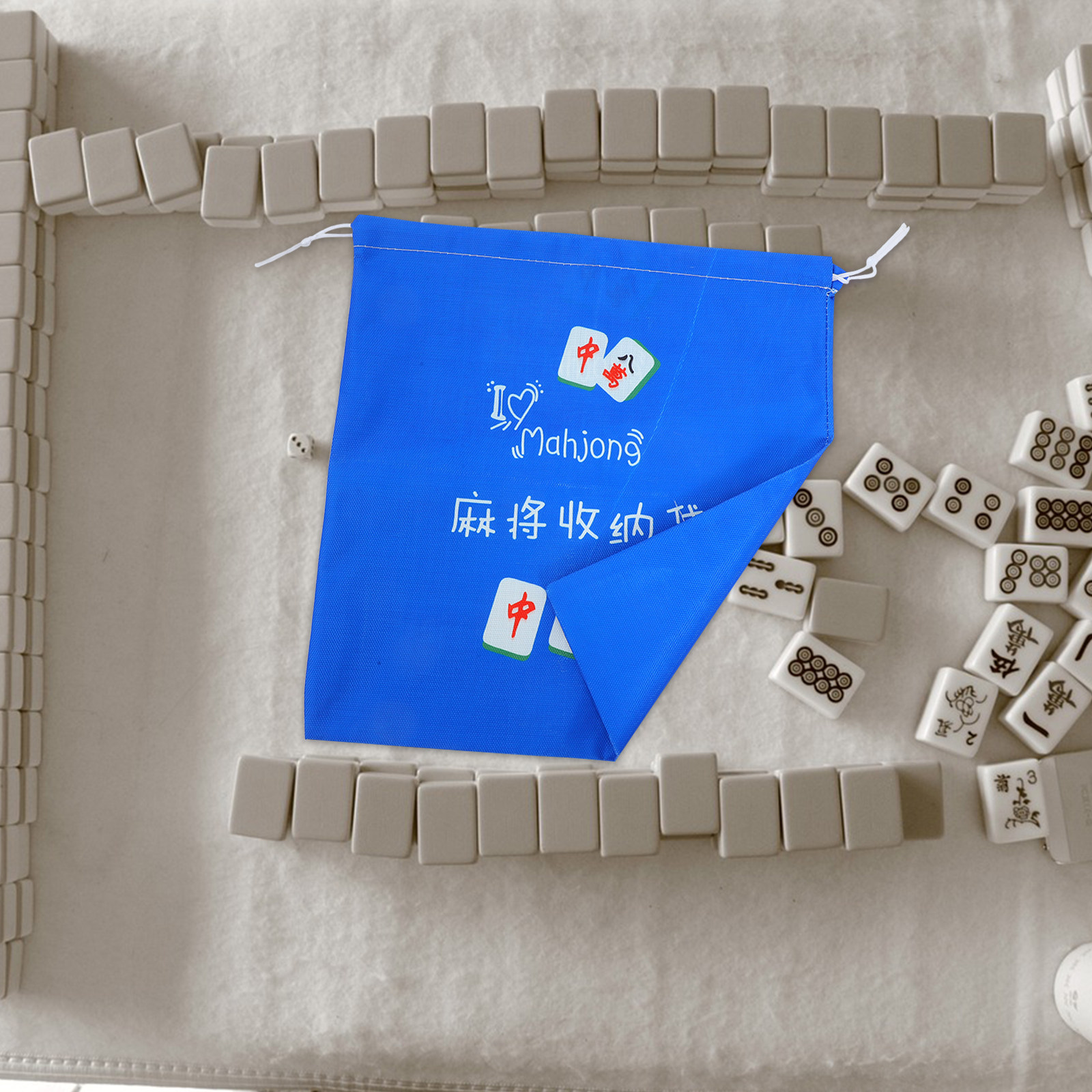 Mahjong Storage Bag Large Capa - Tile Bag Drawstring 评论和价格