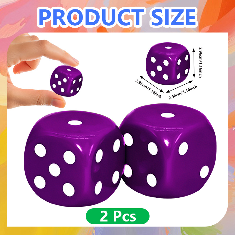 2pcs Big Purple Dice for Board - Board Game Dnd 评论和价格