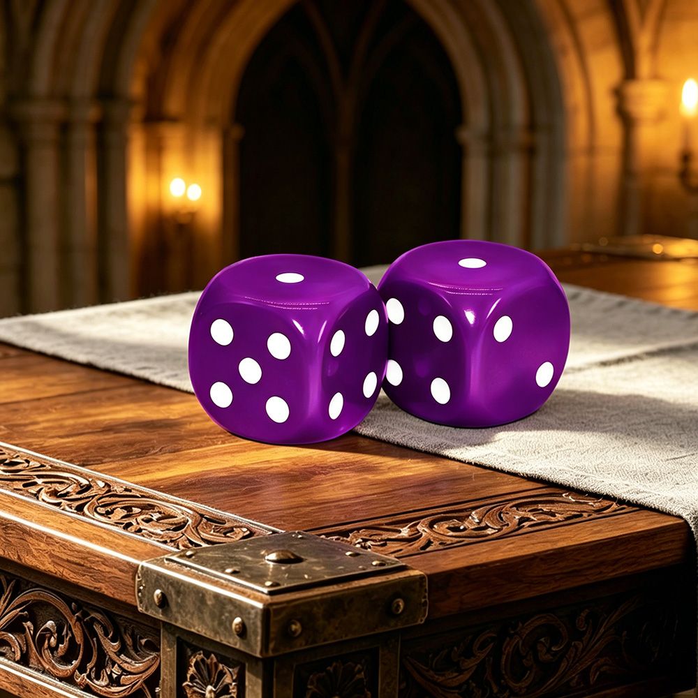 2pcs Big Purple Dice for Board - Board Game Dnd 评论和价格