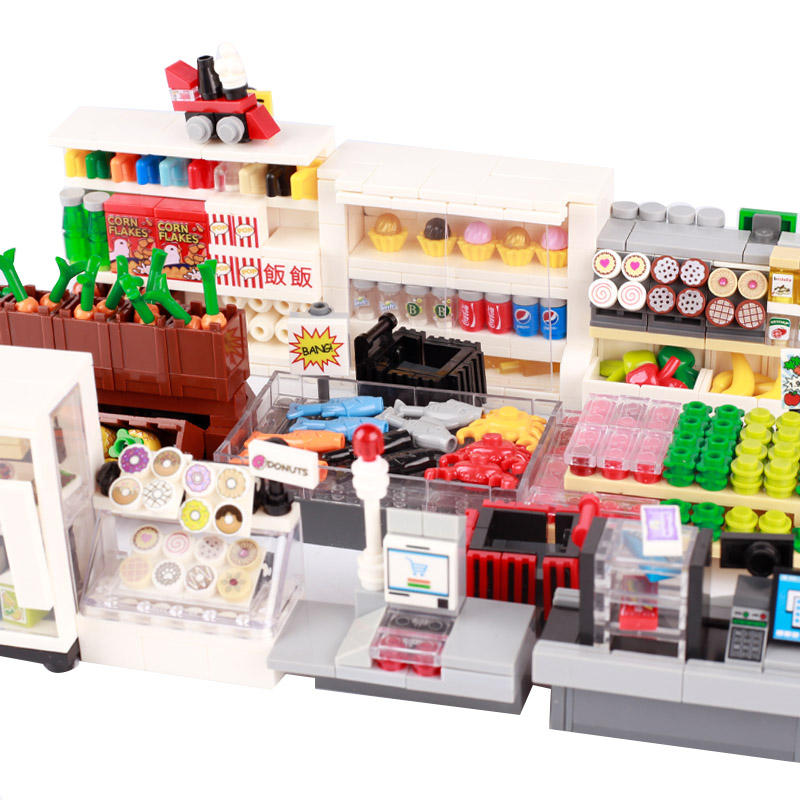 MOC City Supermarket Shop Stor - Board Game Ww2 评论和价格