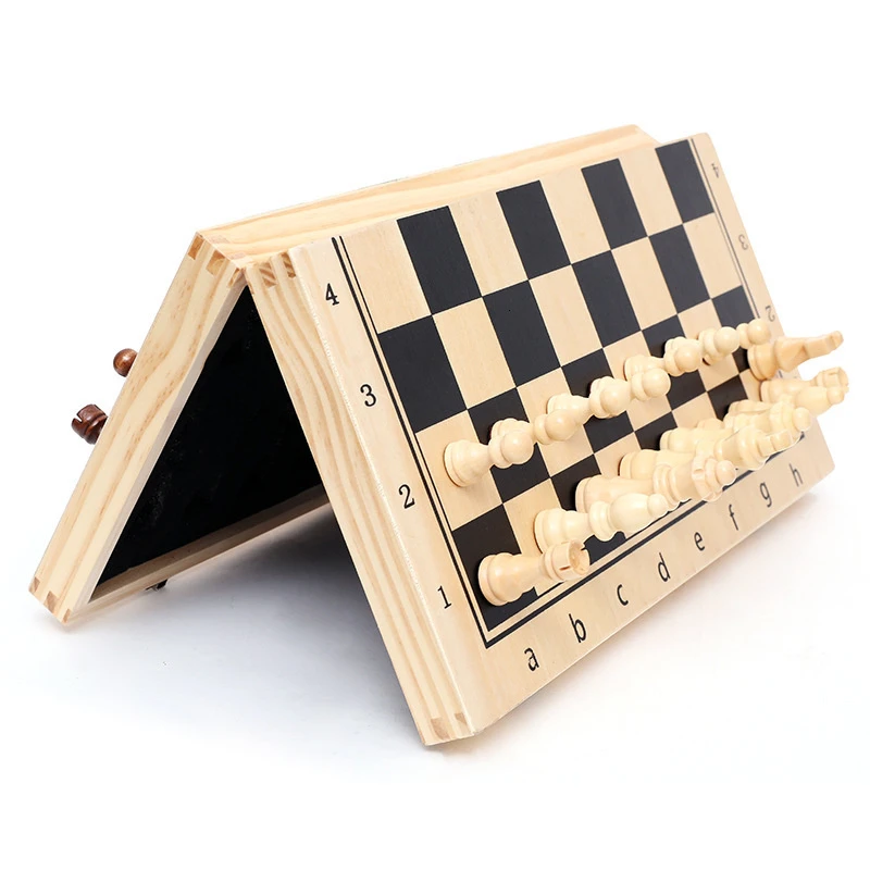 Magnetic Wooden Chess Set Fold - Magnetic Travel Chess 评论和价格