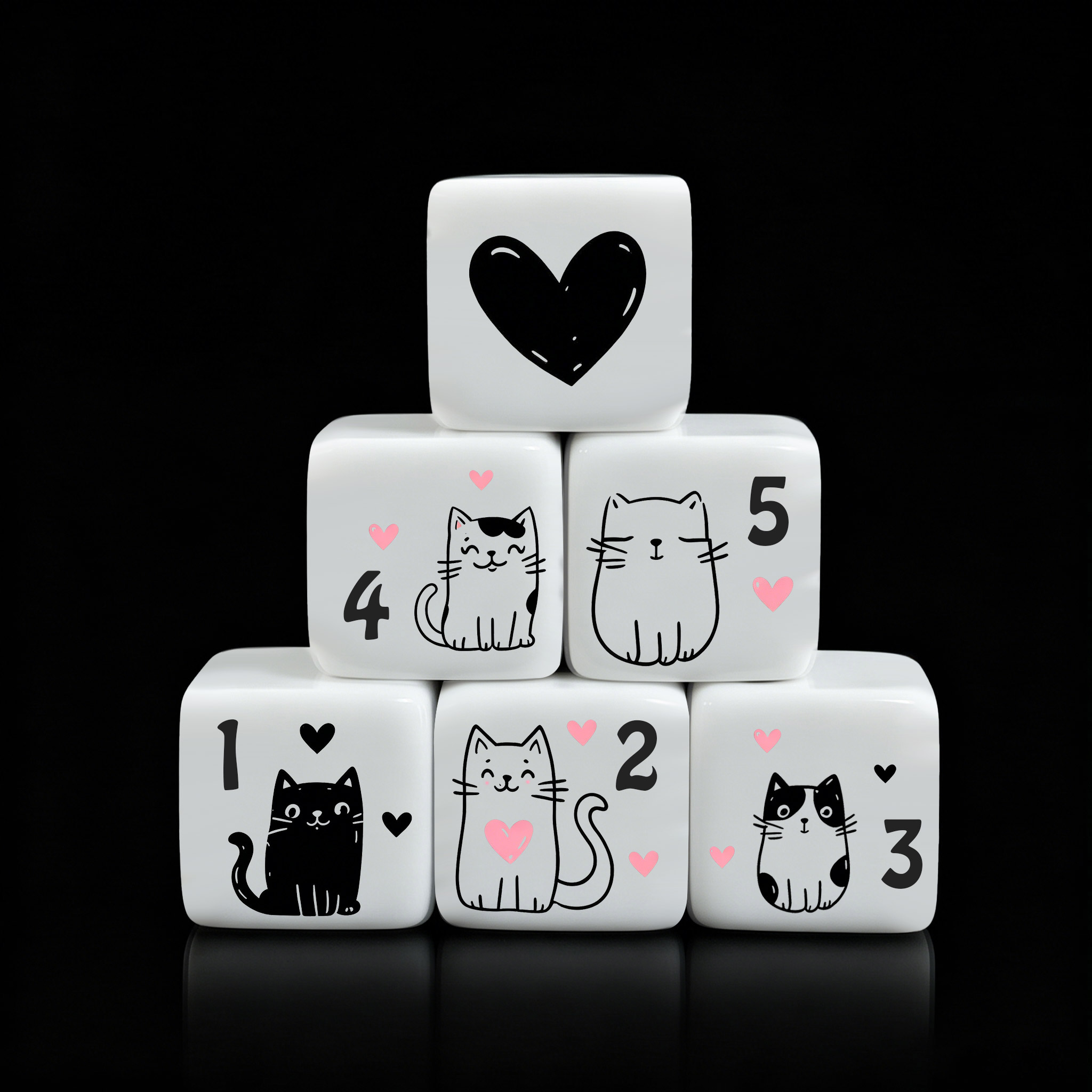 12Pcs/Set 16mm Cute Cat Dice,  - Board Game Dnd 评论和价格
