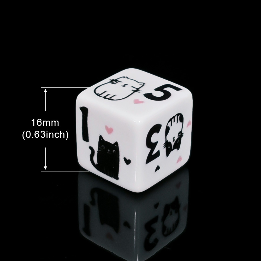 12Pcs/Set 16mm Cute Cat Dice,  - Board Game Dnd 评论和价格