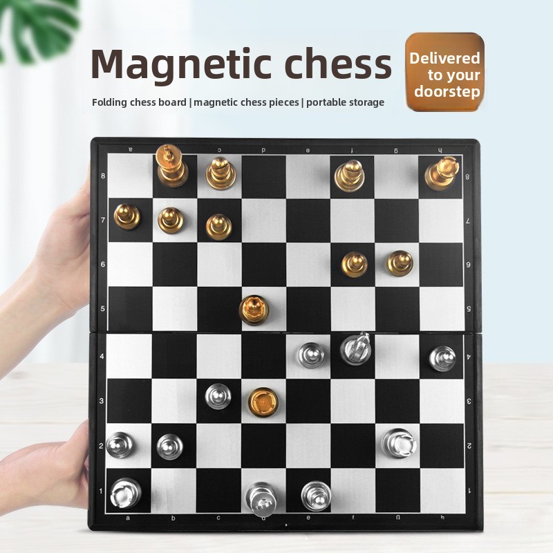Magnetic Gold Silver Chess Set - Magnetic Travel Chess 评论和价格