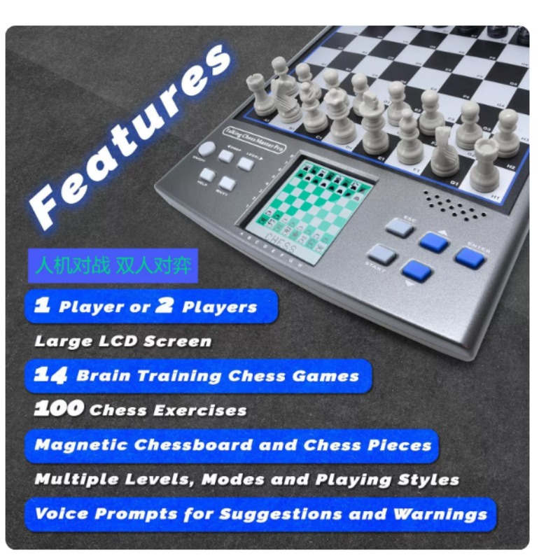 14‑in‑1 Smart Chess Set Dual P - Board Game English For Kids 评论和价格