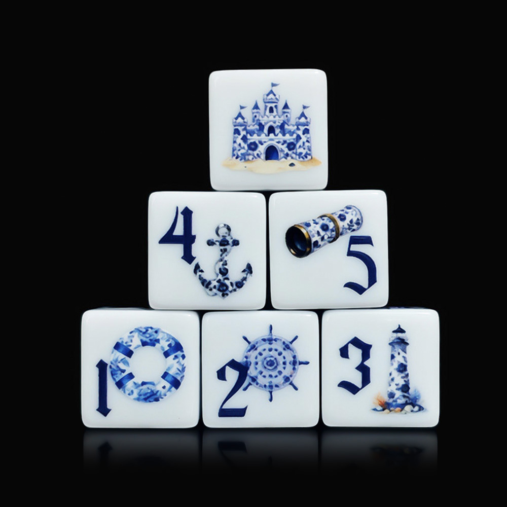 12Pcs Blue Nautical 16MM Print - Board Game Dnd 评论和价格